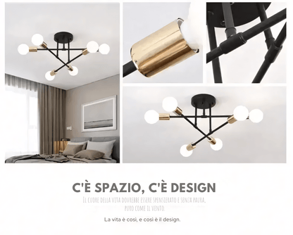 Lampada a sospensione a 6 luci LumiSix
