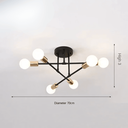 Lampada a sospensione a 6 luci LumiSix