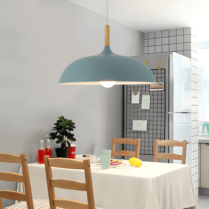 MacaronOak – lampada a sospensione nordica in legno di Luximode