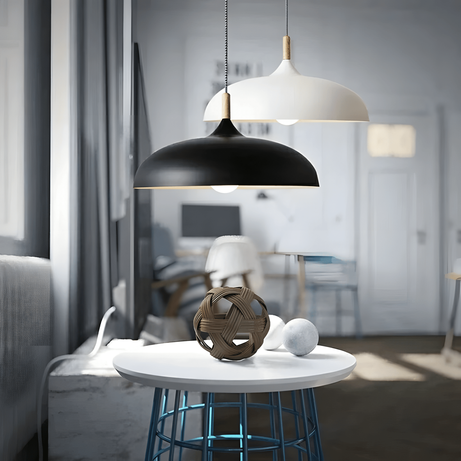 MacaronOak – lampada a sospensione nordica in legno di Luximode