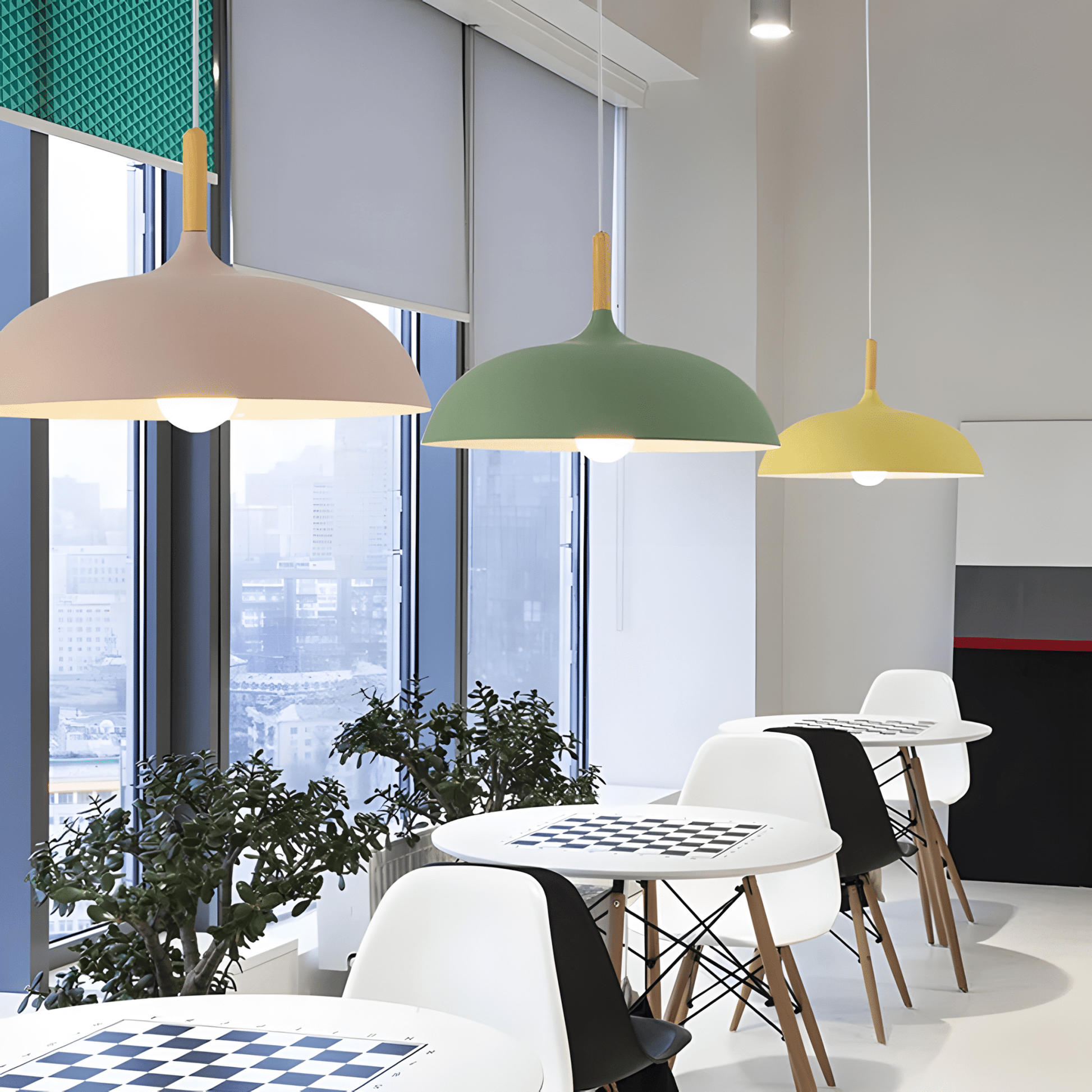 MacaronOak – lampada a sospensione nordica in legno di Luximode
