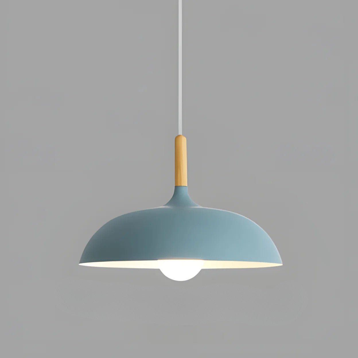 MacaronOak – lampada a sospensione nordica in legno di Luximode