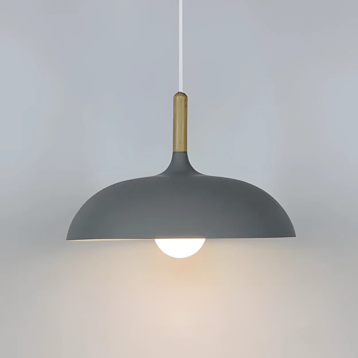 MacaronOak – lampada a sospensione nordica in legno di Luximode