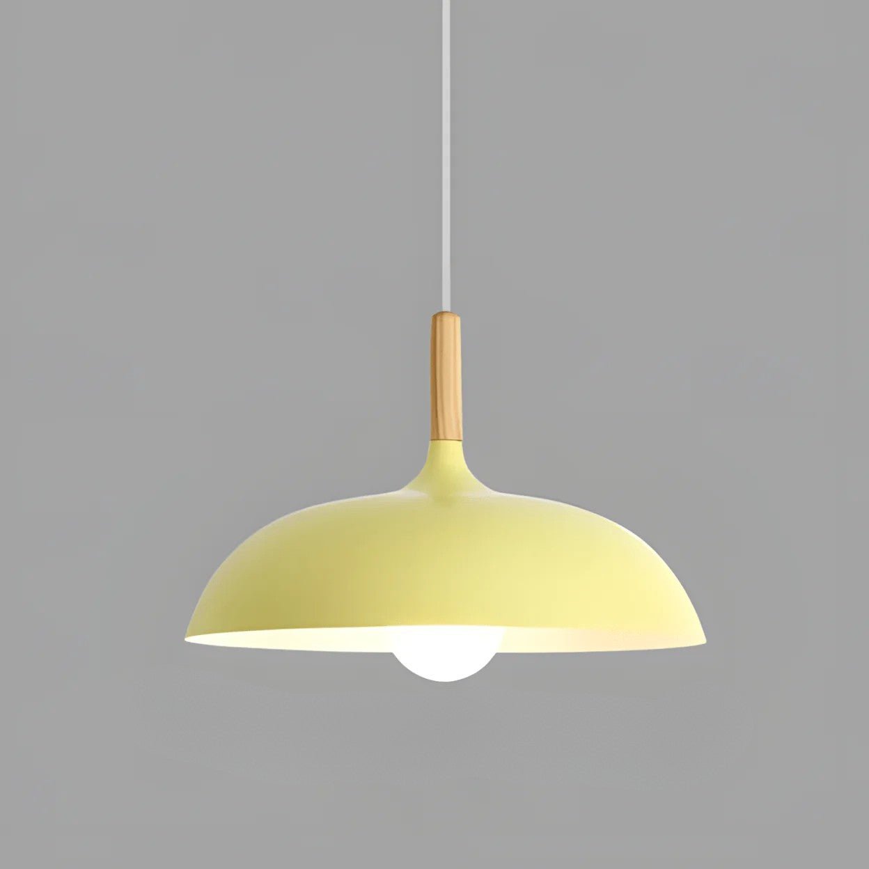 MacaronOak – lampada a sospensione nordica in legno di Luximode