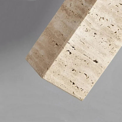 Marbora – lampada a sospensione in marmo naturale e legno di Luximode