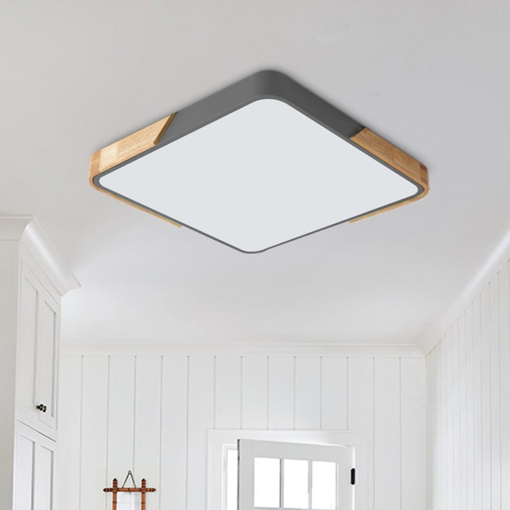 MinimalistSquare grigia accesa sul soffitto