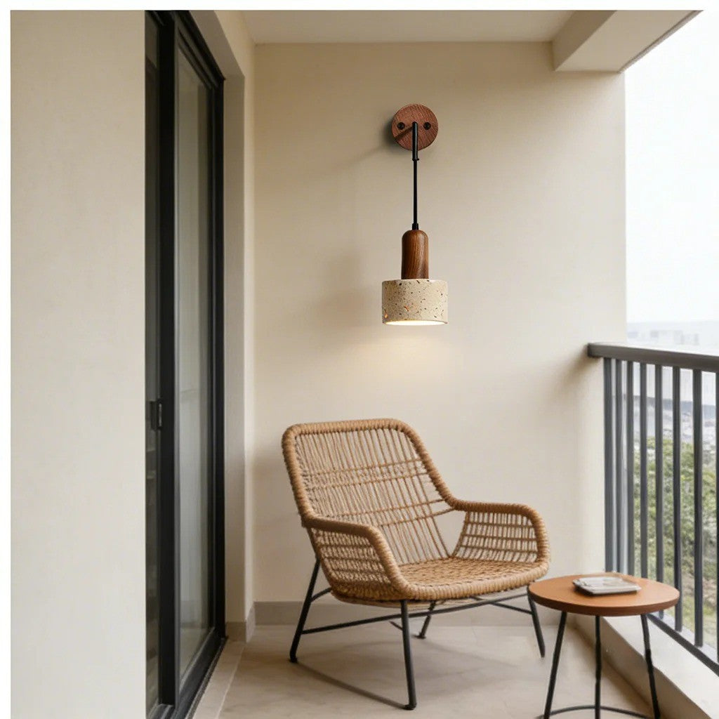 NeroTraverto - Applique in travertino sul balcone | Luximode