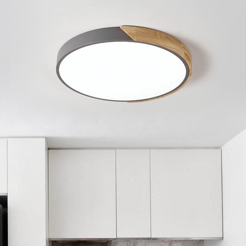 NordicHatch - plafoniera LED da soffitto, grigia | Luximode