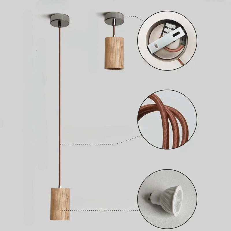 Lampada a sospensione in legno NordicWood