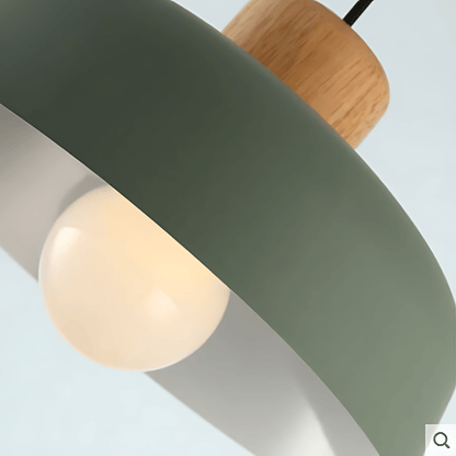 NordikaGlow – lampada a sospensione in metallo e legno di Luximode