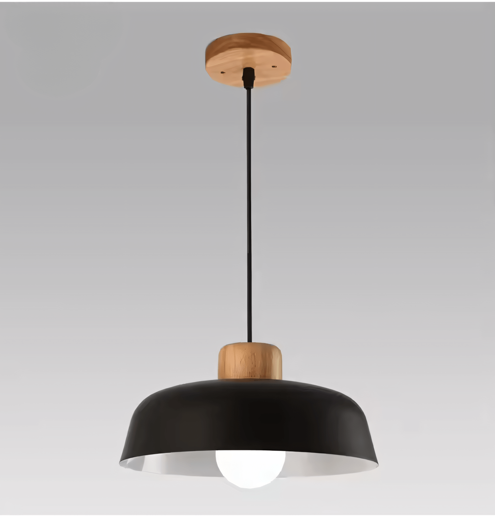 NordikaGlow – lampada a sospensione in metallo e legno di Luximode