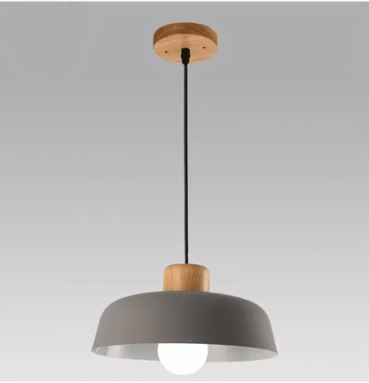 NordikaGlow – lampada a sospensione in metallo e legno di Luximode