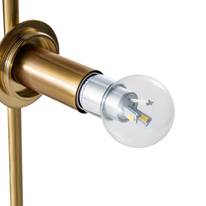 Lampada da parete OpalGlobe in vetro opalino e ottone