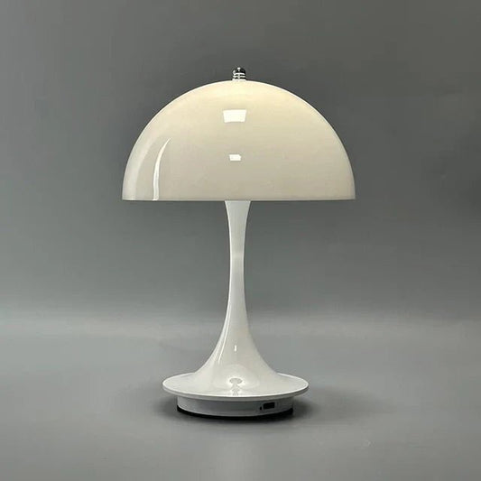 OPALIS lampada da tavolo ricaricabile senza fili a fungo, colore bianco