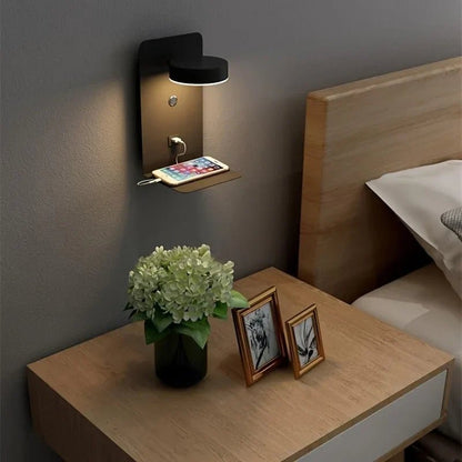 PureShine - Lampada da parete LED moderna con porta USB integrata | Luximode