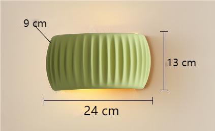 RibbedSconce - schema misure dell'applique (24 x 13 x 9 cm) | Luximode