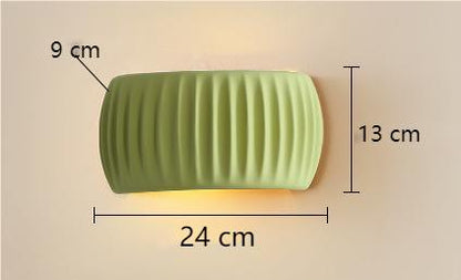 RibbedSconce - schema misure dell'applique (24 x 13 x 9 cm) | Luximode