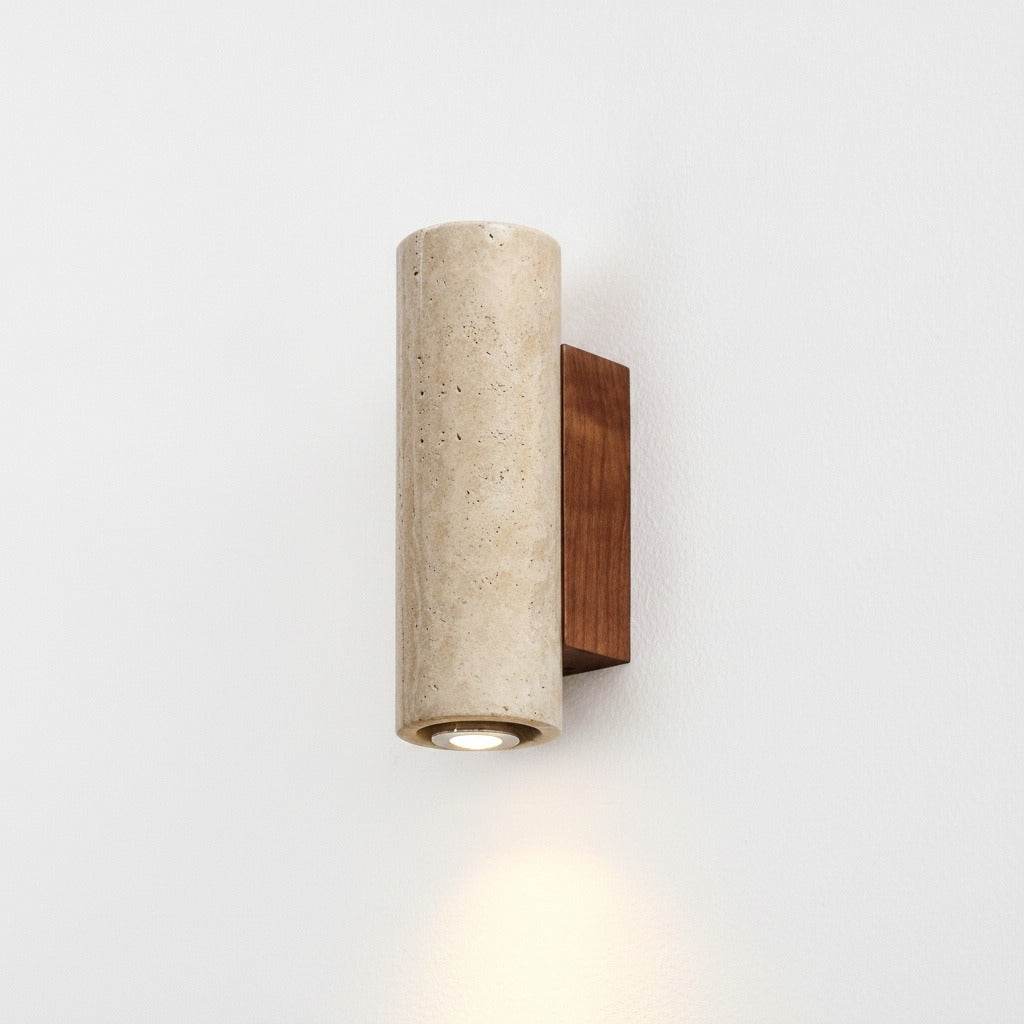 TerraLume - Applique in travertino, versione 16 cm | Luximode