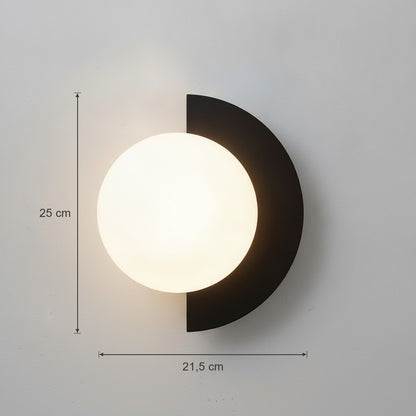 Dimensioni TondoVivo nera: altezza 25 cm, larghezza 21,5 cm | Luximode