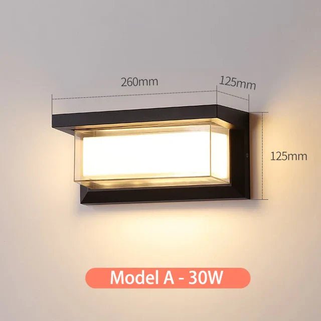 Schema misure TwinSerene Modello A 30W: 260 x 125 x 125 mm