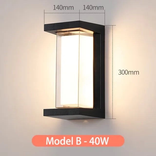 Schema misure TwinSerene Modello B 40W: 140 x 140 x 300 mm