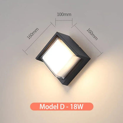 Schema misure TwinSerene Modello D 18W: 160 x 160 x 100 mm